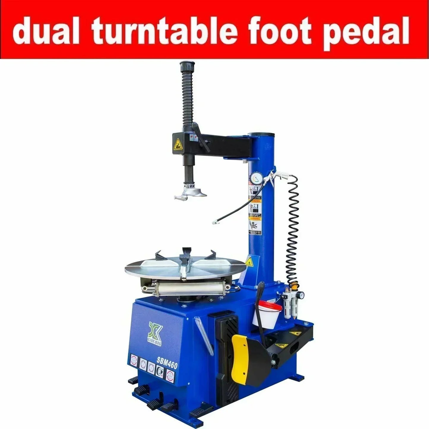 SINGLE 1.5HP TIRE CHANGER WHEEL CHANGERS MACHINE 580 WITH NEW DOUBLE FOOT PEDAL