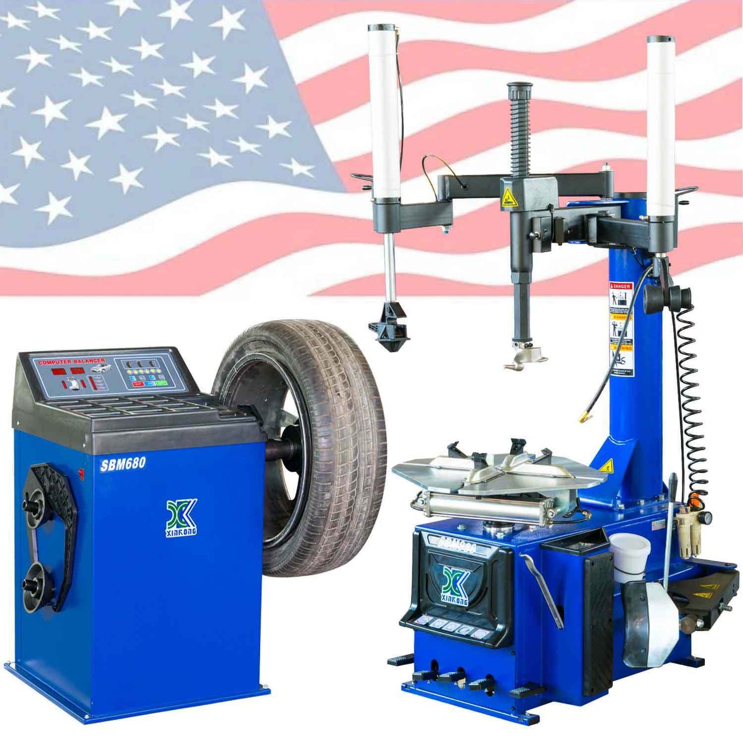 NEW 988 TIRE CHANGER WHEEL CHANGERS MACHINE 680 COMBO BALANCER RIM CLAMP