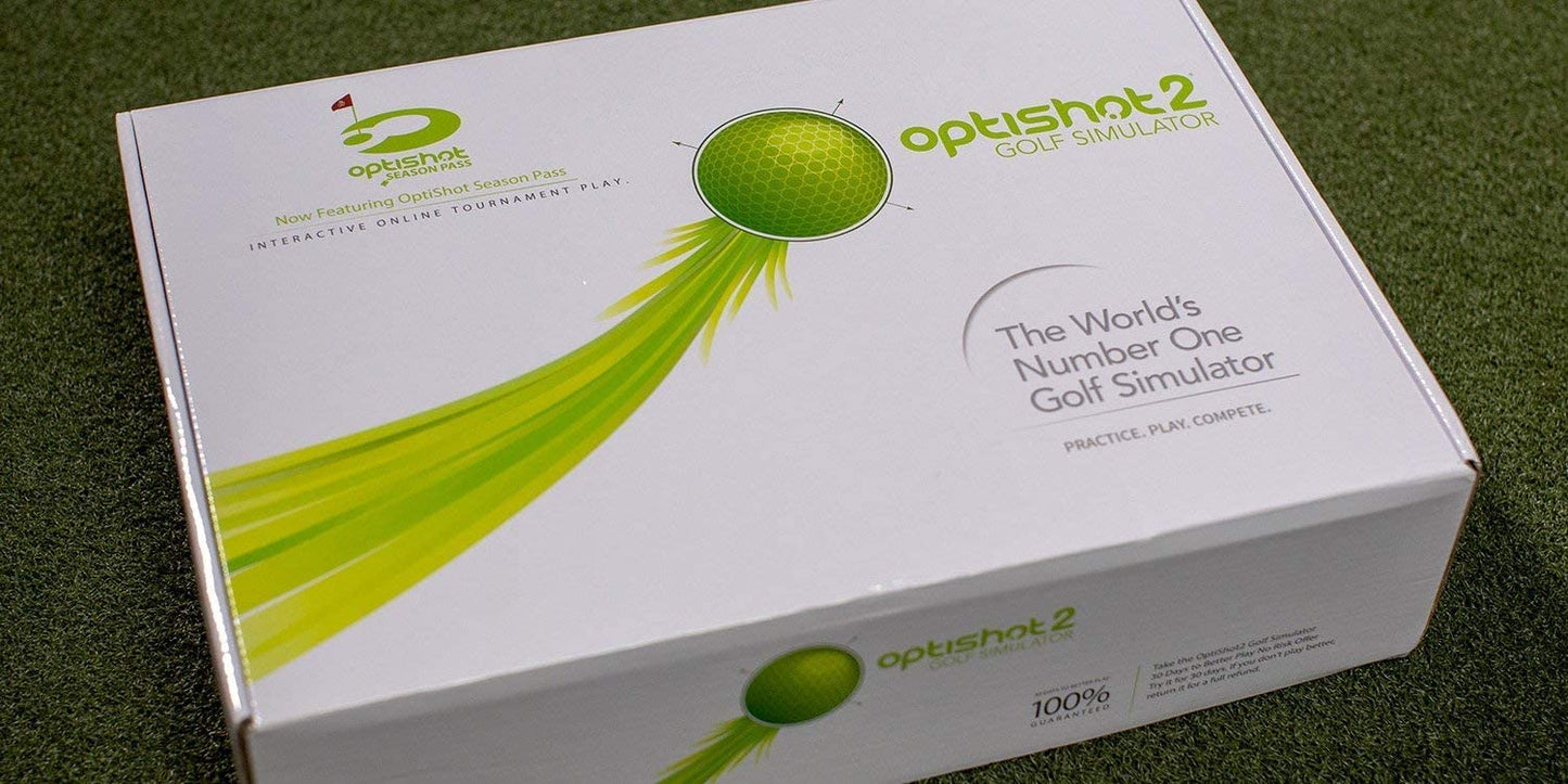 GolfBaysUK Optishot 2 Golf Simulator Bundle – You Get Deep Golf Enclosure, 1.5M X 1.5M Golf Mat, Optishot2 Golf Simulator - For Home - Train from Home Package