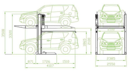 Two Post Car Parking Lift/Car Stacker