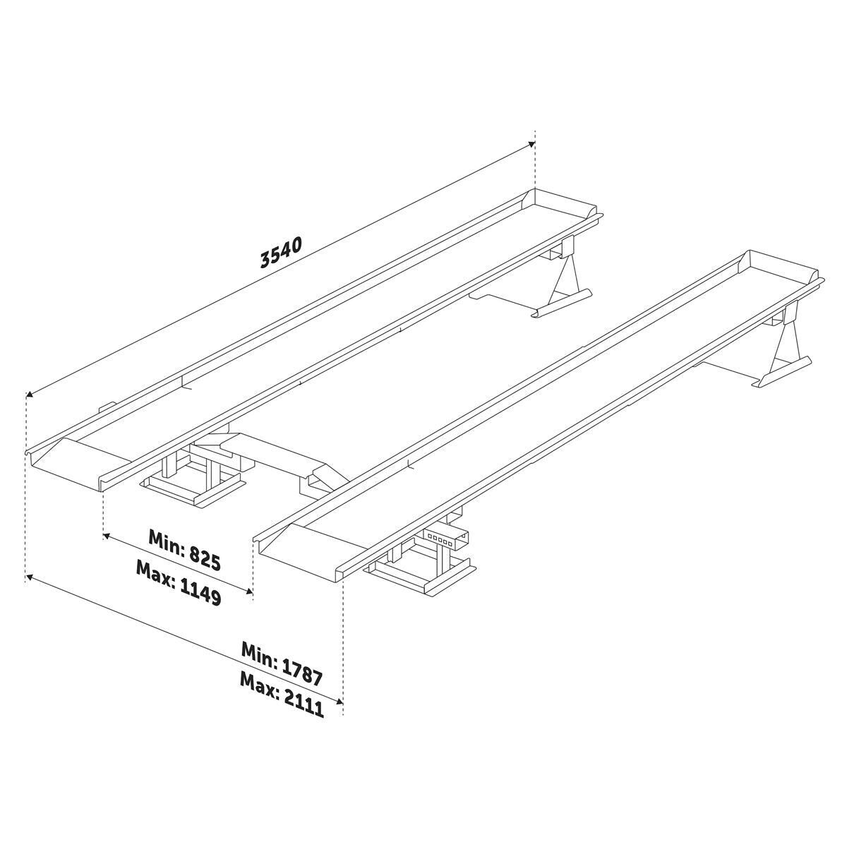 Sealey Car Lift Ramp 3 Tonne Garage Lifting