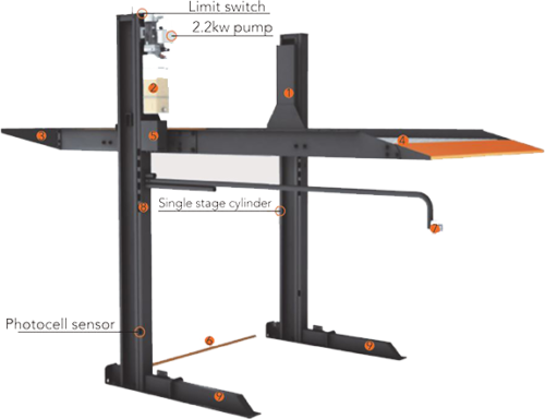 Two Post Car Parking Lift/Car Stacker